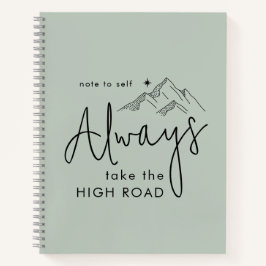 Carnet Toujours prendre la route en hauteur Motivationnel