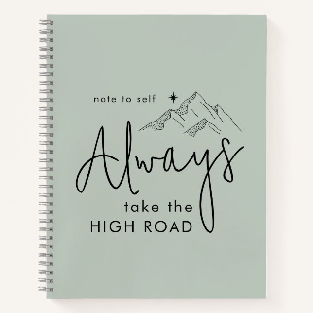 Carnet Toujours prendre la route en hauteur Motivationnel (Devant)