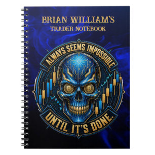 Carnet Toujours semble impossible Lueur bleue Bitcoin