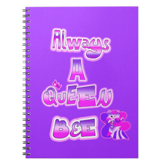 Carnet Toujours une reine d'abeille violet