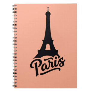 Carnet Tour Eiffel de Paris (France) en noir
