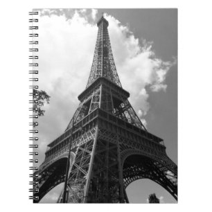 Carnet Tour Eiffel noir et blanc à Paris