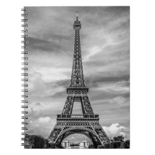 Carnet Tour Eiffel noir et blanc Paris France