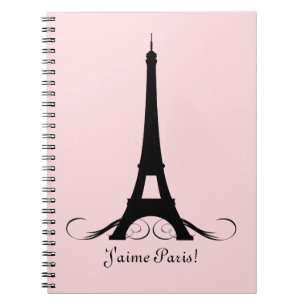 Carnet Tour Eiffel rose J'aime Paris !