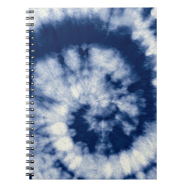 Carnet Tourbillon d'indigo, teinture à la cravate, bohème (Devant)