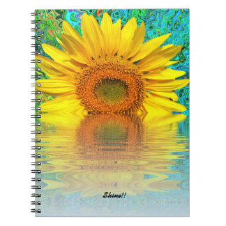 Carnet : Tournesol avec l'éclat de couleur