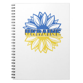 Carnet Tournesol bleu et jaune. ukrainien