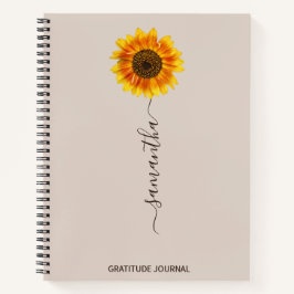 Carnet Tournesol Gratitude Journal, Droit de l'attraction