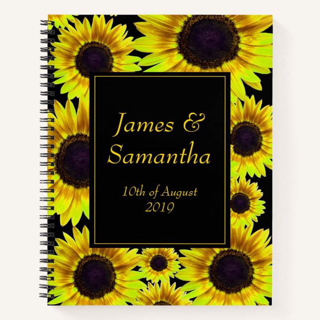 Carnet Tournesol jaune vif et joyeux - Planificateur (Devant)