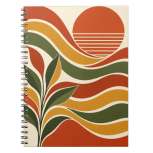 Carnet Tournesol Rétro Design du Milieu du Siècle