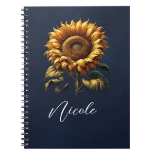 Carnet Tournesol Rustique Bleu