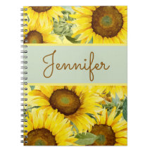 Tournesol Rustique Jaune Aquarelle Brown Personnal