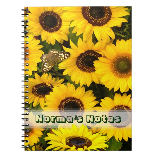 Carnet Tournesols et papillons (Devant)