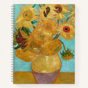 Carnet Tournesols, peinture de nature morte post-impressi