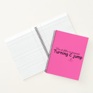 Carnet Tournez le C Jump Hot rose et noir