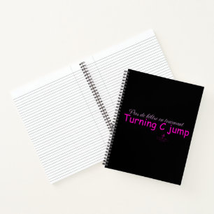 Carnet Tournez le C Jump noir et rose