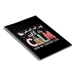 Carnet Tout Calme Dit Pas Noël Professeur Crayon Arbre
