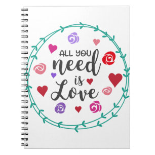 Carnet Tout ce dont tu as besoin, c'est d'amour