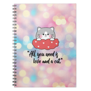 Carnet Tout ce dont vous avez besoin c'est d'amour et d'u