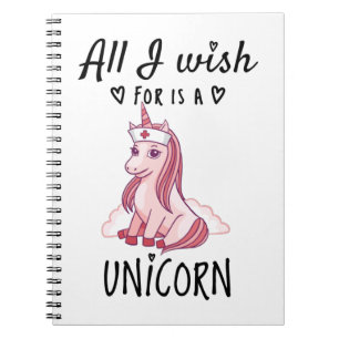 Carnet Tout ce que je souhaite est une licorne
