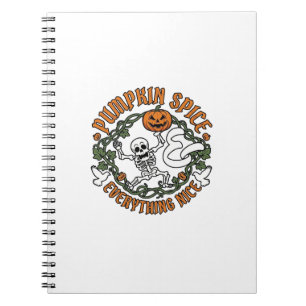 Carnet Tout Citrouille Épice Nice Halloween Squelette V