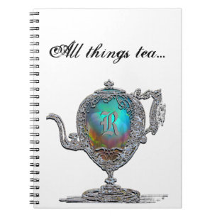 Carnet Tout le monogramme de thé de choses