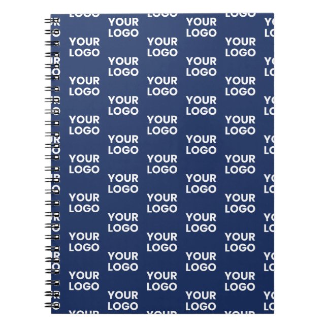 Carnet Toute image ou logo d'entreprise Bleu marine foncé (Devant)