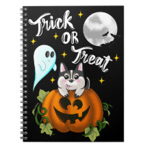 Tracer ou traiter Halloween Chien blanc