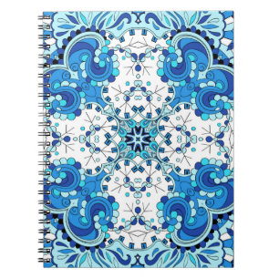 Carnet Tracery motif apaisant sans faille. Design Mehendi