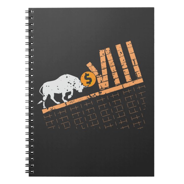 Carnet Trader Crypto Asset Trader Bull Trend Art (Devant)