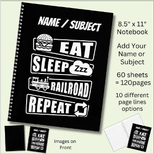 Carnet Train à vapeur à répétition du train de nuit à man