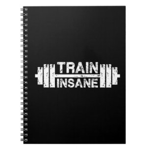 Carnet Train Insane - Barbell, Salle de gym, Exercice Ins