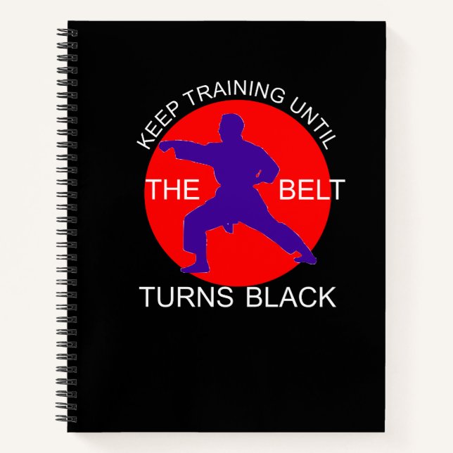 Carnet Train jusqu'à ce que la ceinture tourne Dojo noir  (Devant)