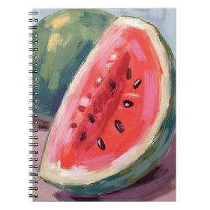 Carnet Tranche de pastèque   Peinture aquarelle de fruit