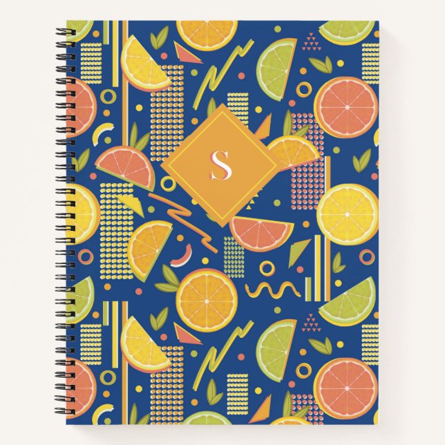 Carnet Tranches de fruits d’agrumes des années 80 (Devant)