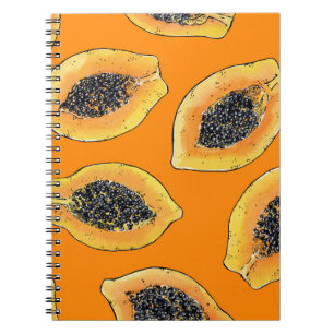 Carnet Tranches de Papaya sur orange