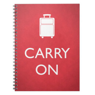 Carnet TRANSPORTER - Bagages - Rouge drôle