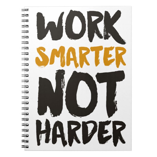 Carnet Travailler plus intelligent pas plus dur (Devant)