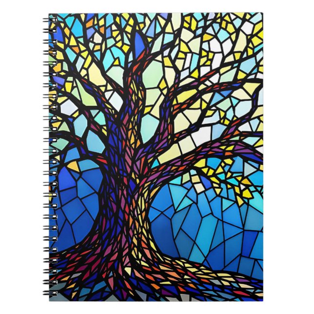 Carnet Tree of Life Shattered Glass Mosaic (Devant)