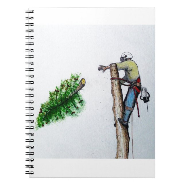 Carnet Tree Surgeon Arborist at work present (Devant)