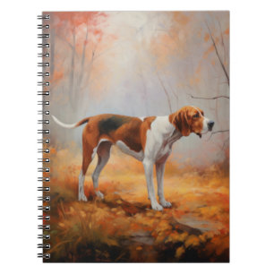Carnet Trekking Walker Coonhound à l'automne Feuilles aut