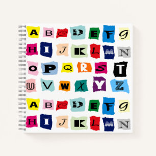 Carnet Trendy Alphabet Carré Carreaux
