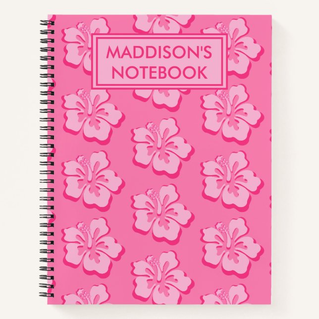 Carnet Trendy Preppy Tropical Floral School Subject  (Devant)