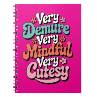 Carnet Très Dépourvu Très Minutieux Très Cutesy Vibrant F