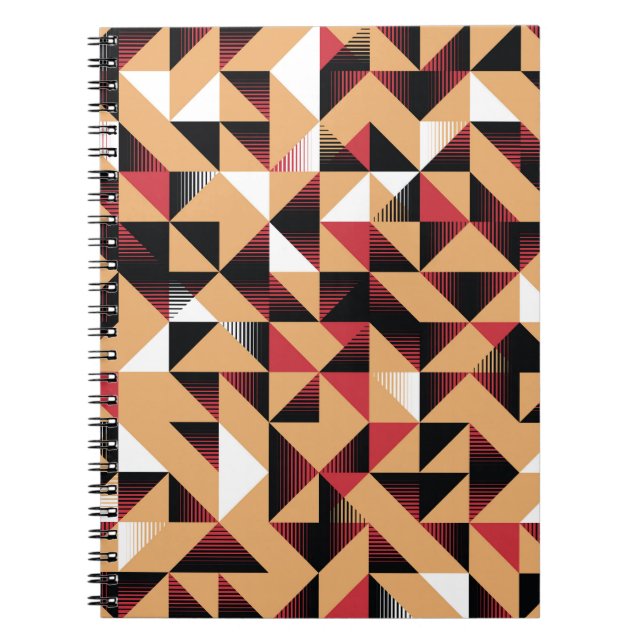 Carnet Triangle Abstrait, Beauté Rétro Élégante. (Devant)