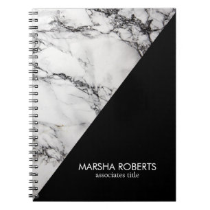 Carnet Triangle Noir Et Marbre