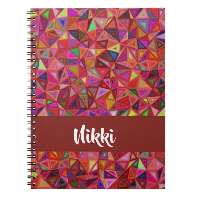 Carnet triangles colorés Abstraits (Devant)