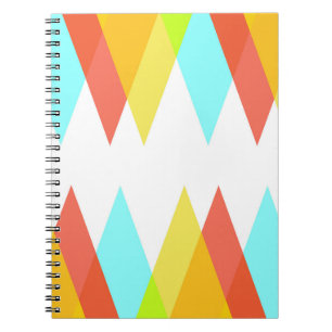Carnet Triangles jaunes, rouges et bleus cadets
