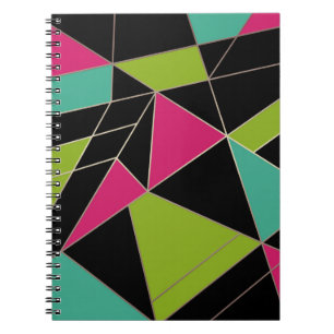 Carnet Triangles mode géométrie d'impression abstraite