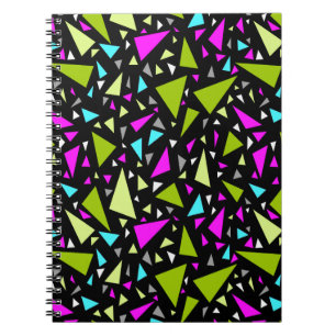 Carnet Triangles vert crimson couleurs sur l'arrière - pl